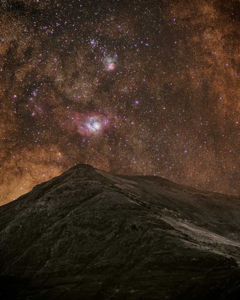 Core of Milky Way over São Lourenço cliffs