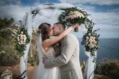 Beautiful outdoor wedding ceremony in Madeira Island