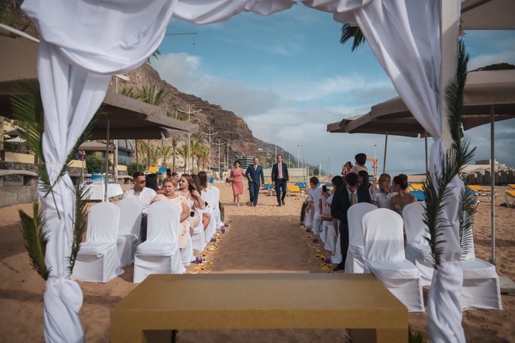 beach wedding ceremony in Madeira